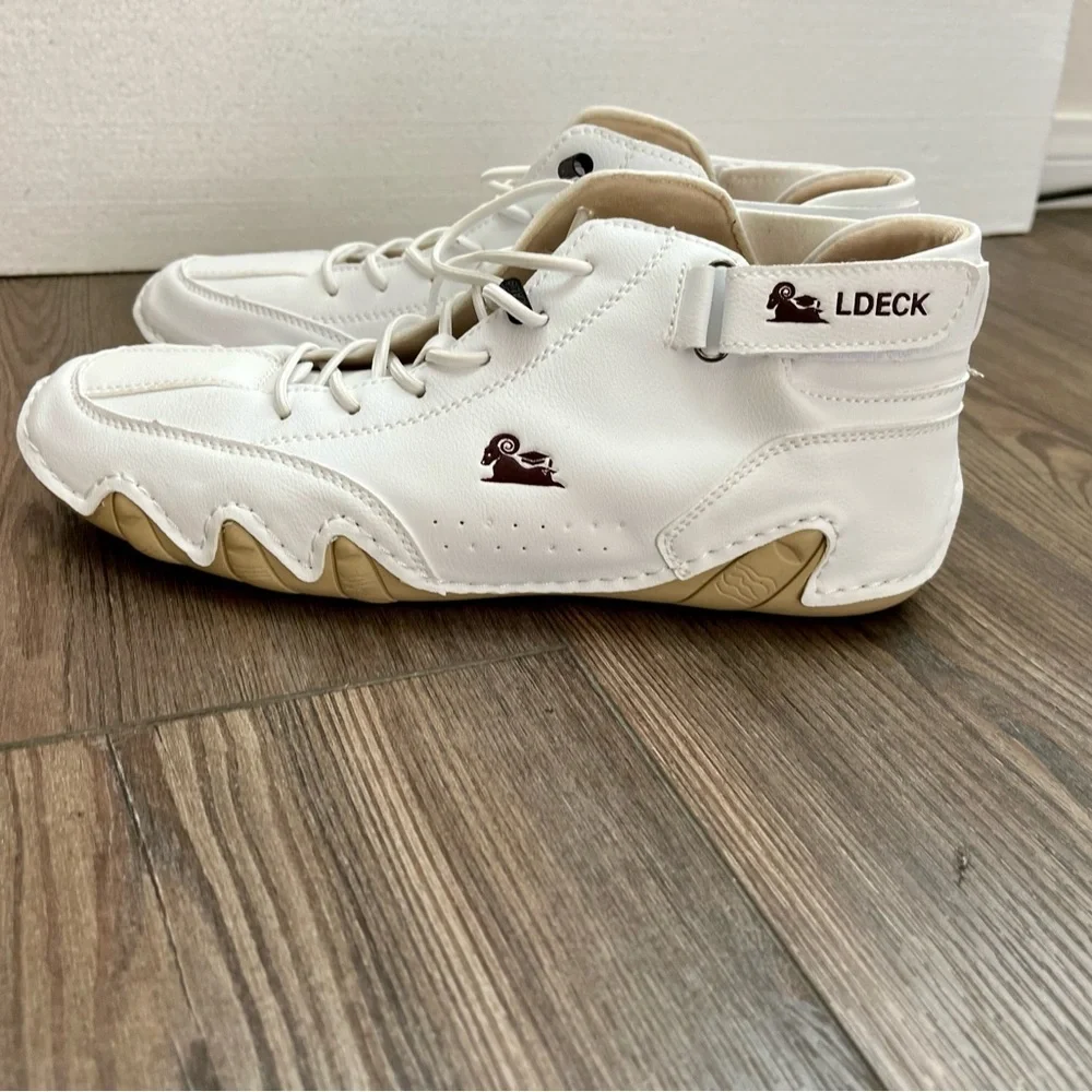 LDECK White High-Top Sneakers